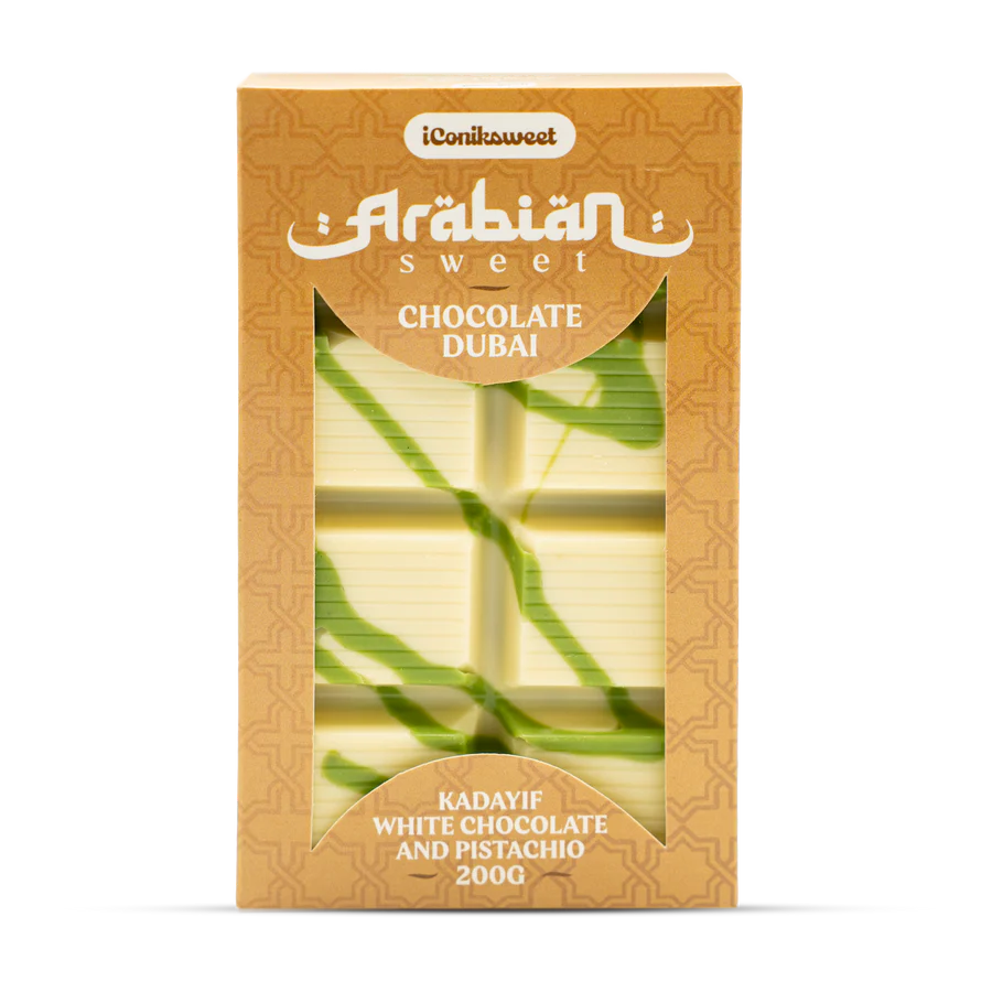 iConiksweet – Tablette de Chocolat Dubai - Kayadif framboise – 200g