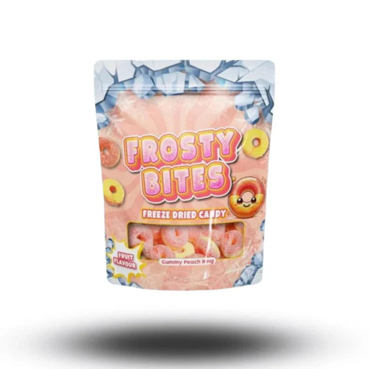 Frosty Bites Freeze Dried Candy Peach Rings - Bonbon Lyophilisée