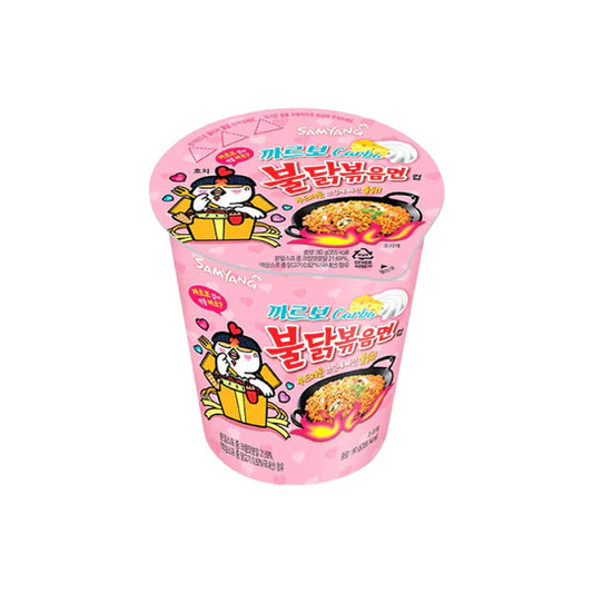 Buldak Hot Chicken Carbo CUP - Nouilles Piquantes Au Poulet Carbonara CUP