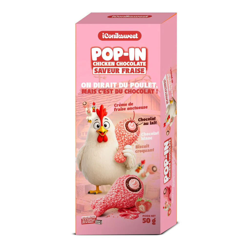 Pop-In Chicken Chocolate - Saveur Fraise